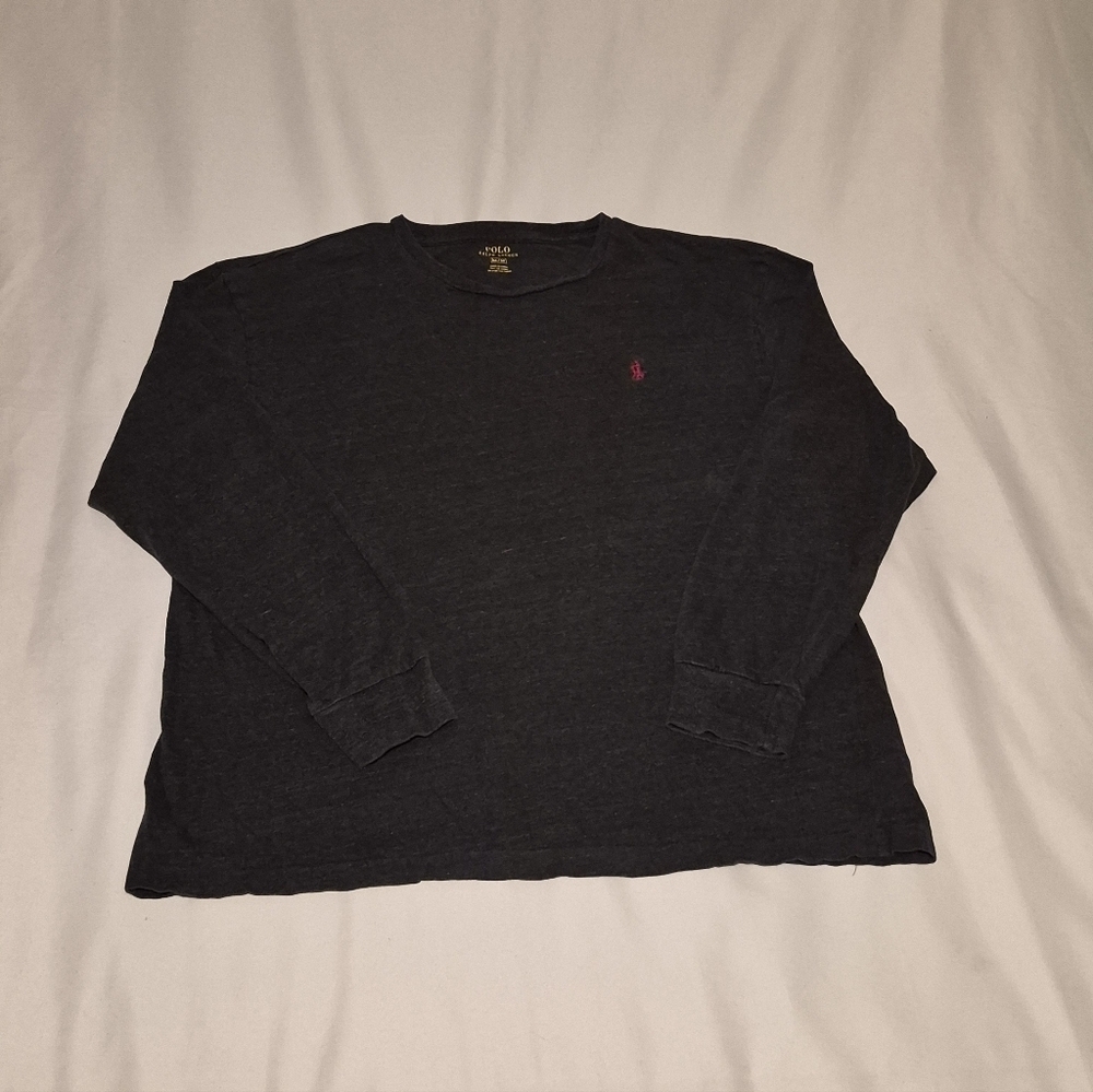 Polo Ralph Lauren Men’s Dark Gray Long Sleeve Tee Shirt Size Medium - Picture 1 of 6